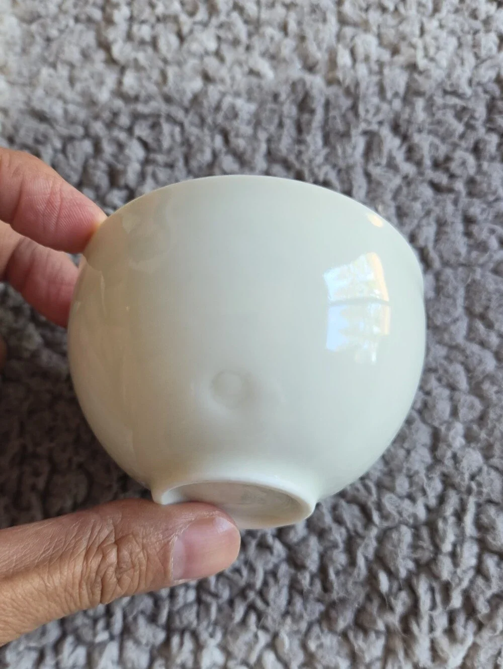 Handmade Japanese Kyo-yaki (Kyoto Ware) Celadon Yunomi Tea Cup